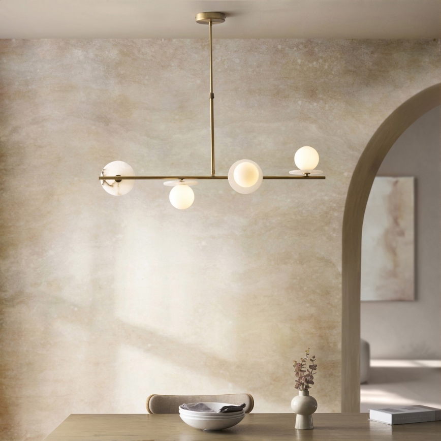 Endon 120038 - Lustre em haste CERCHIO 4xG9/5W/230V latão