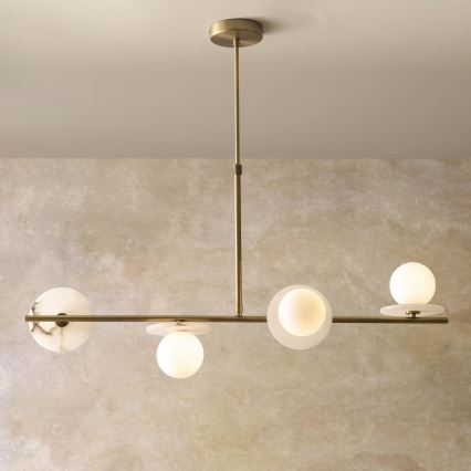 Endon 120038 - Lustre em haste CERCHIO 4xG9/5W/230V latão