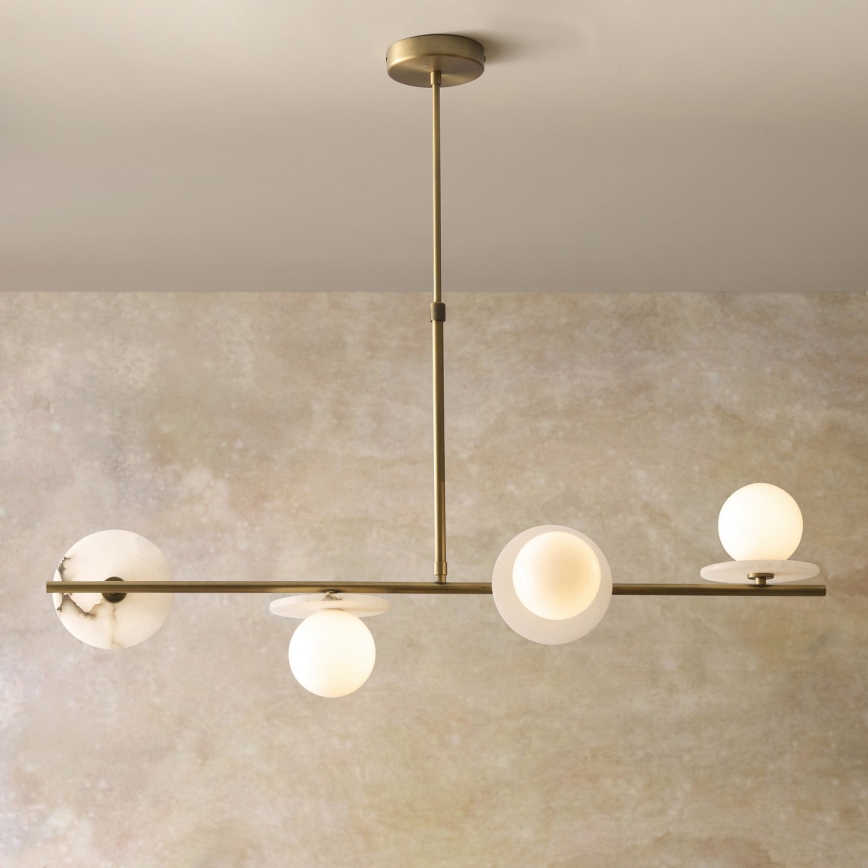 Endon 120038 - Lustre em haste CERCHIO 4xG9/5W/230V latão