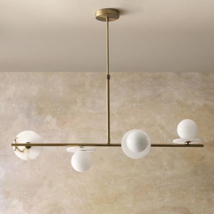 Endon 120038 - Lustre em haste CERCHIO 4xG9/5W/230V latão