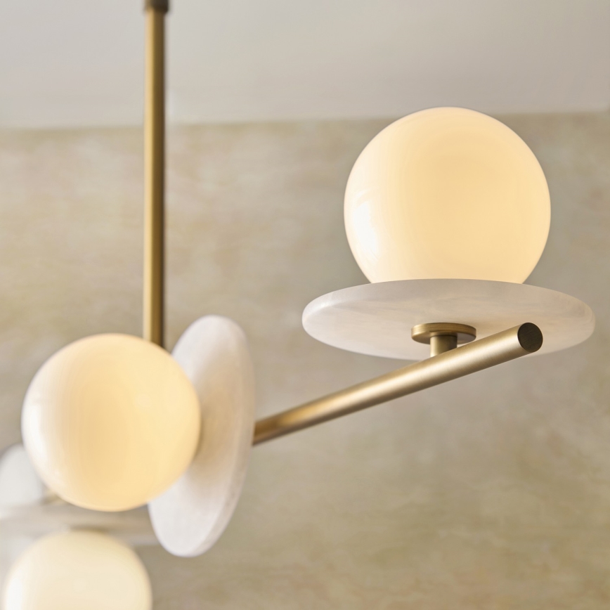 Endon 120038 - Lustre em haste CERCHIO 4xG9/5W/230V latão