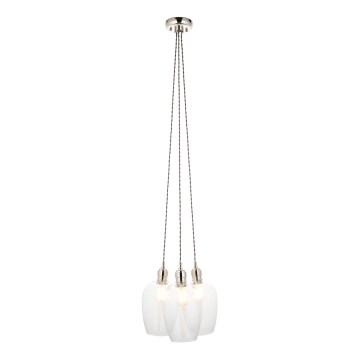 Endon 120644 - Lustre suspenso com cabo 3xE27/10W/230V cromado brilhante