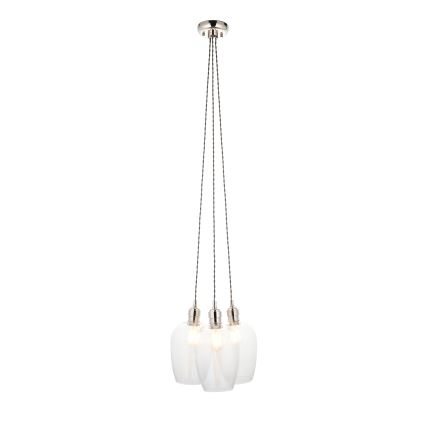 Endon 120644 - Lustre suspenso com cabo 3xE27/10W/230V cromado brilhante