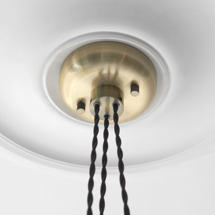 Endon 120648 - Lustre suspenso por cabo, 3x E27/10W/230V, acabamento em latão