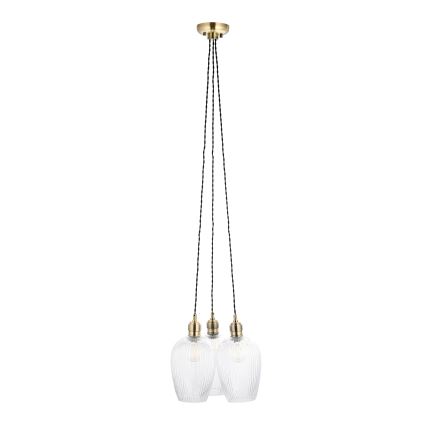 Endon 120656 - Lustre suspenso por cabo 3xE27/10W/230V latão
