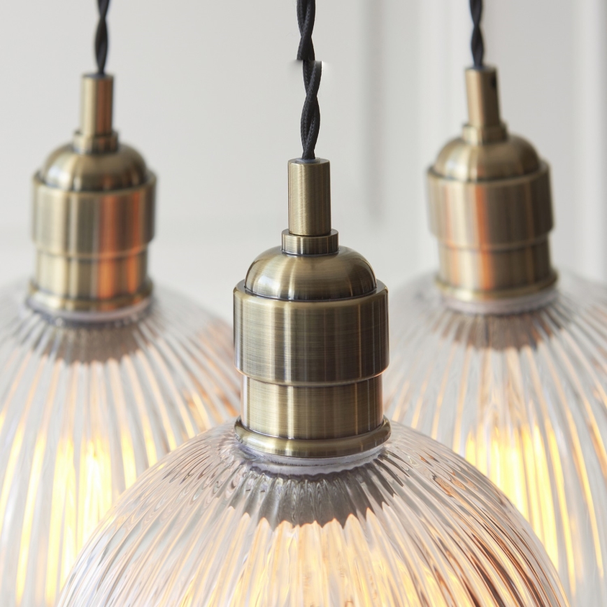 Endon 120656 - Lustre suspenso por cabo 3xE27/10W/230V latão