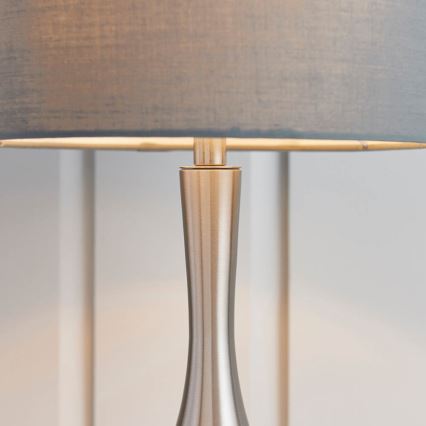 Endon 61192 - Lâmpada de mesa regulável PICCADILLY 1xE14/40W/230V cromo fosco/cinza