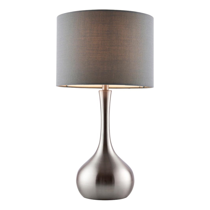 Endon 61192 - Lâmpada de mesa regulável PICCADILLY 1xE14/40W/230V cromo fosco/cinza