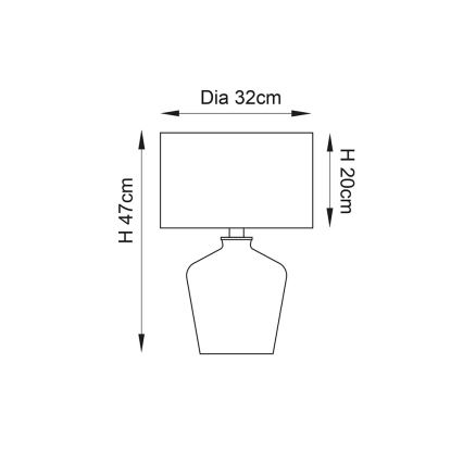Endon 61198 - Candeeiro de mesa WALDORF 1xE27/10W/230V cromado brilhante/branco