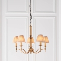 Endon 63627 - Lustre com corrente STANFORD 5xE14/40W/230V latão/bege