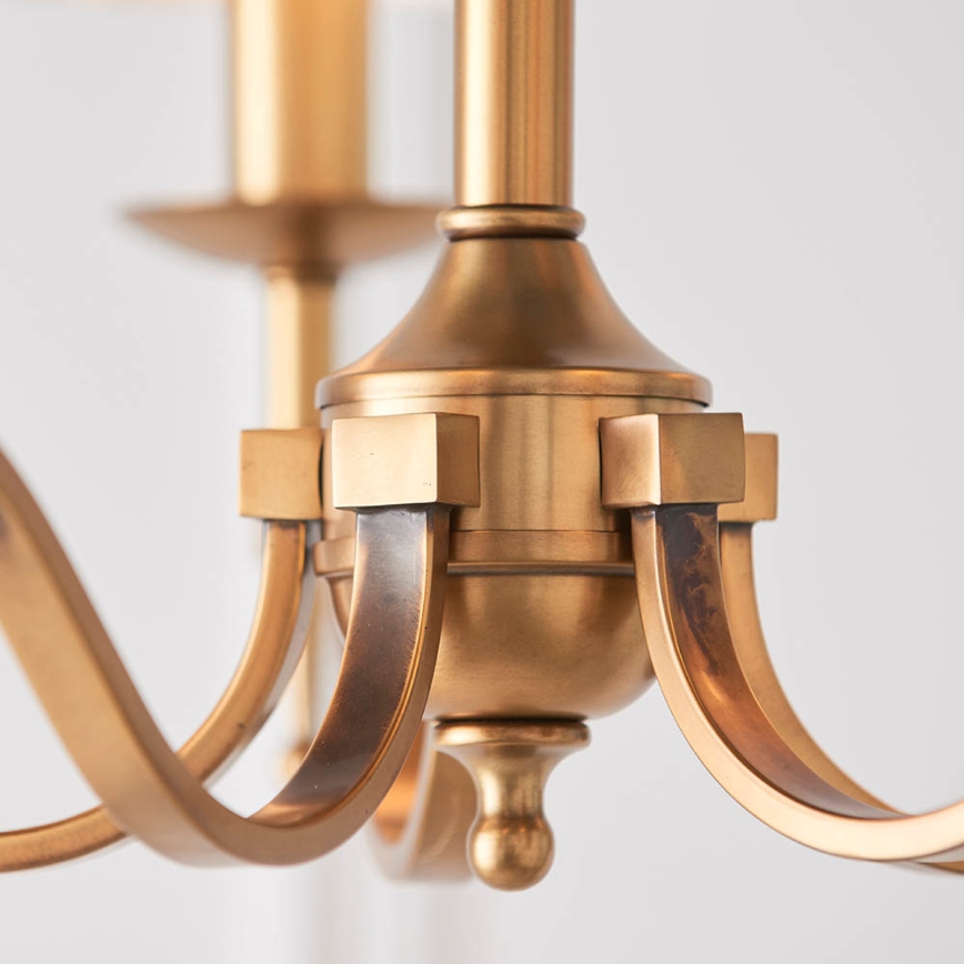 Endon 63627 - Lustre com corrente STANFORD 5xE14/40W/230V latão/bege