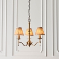Endon 63628 - Lustre suspenso em corrente STANFORD 3xE14/40W/230V latão/bege