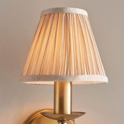 Endon 63653 - Aplique de parede STANFORD 1xE14/40W/230V latão/bege
