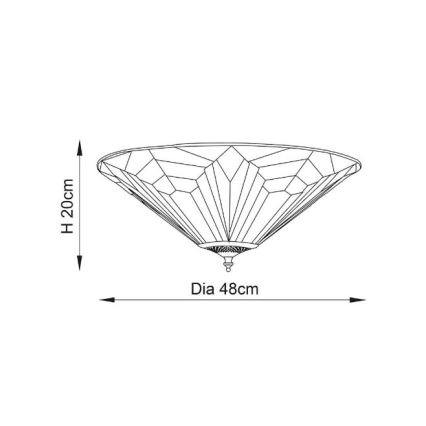 Endon 63935 - Candeeiro de tecto Tiffany ASTORIA 2xE27/60W/230V Ø 48 cm