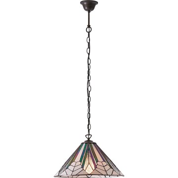 Endon 63937 - Lustre suspenso por corrente Tiffany ASTORIA 1xE27/60W/230V Ø 40 cm