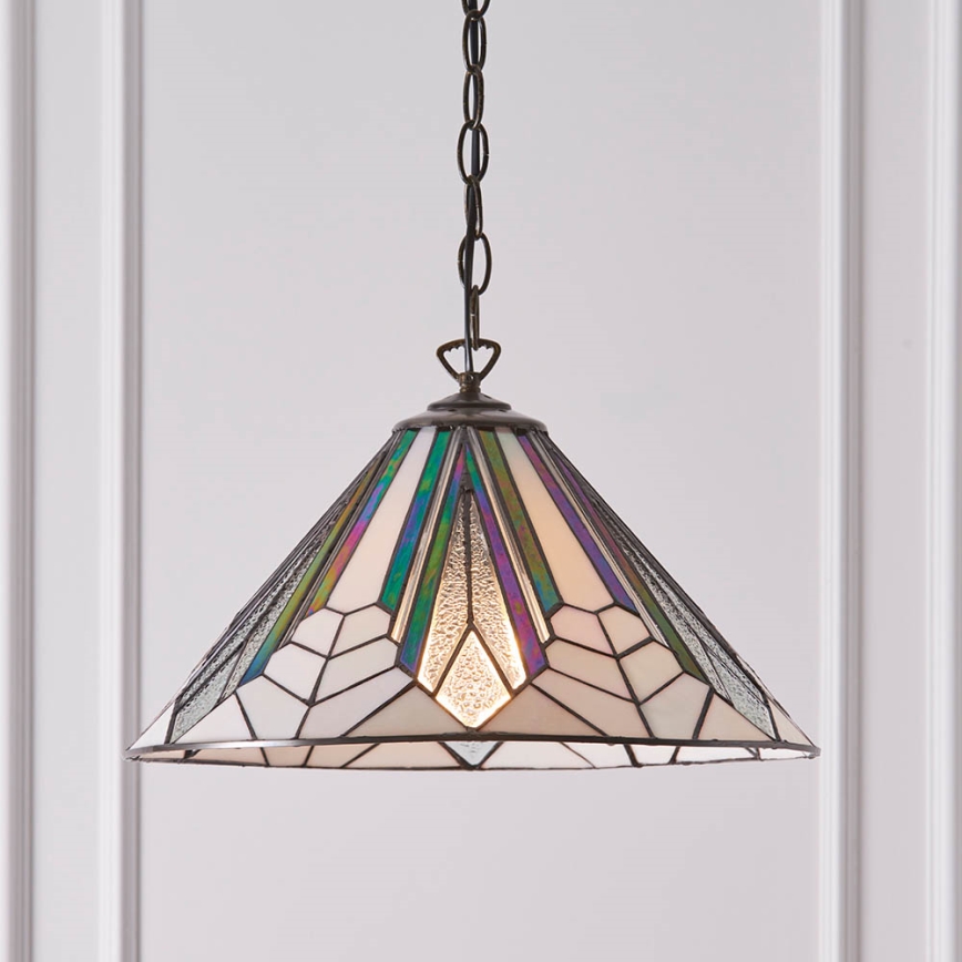 Endon 63937 - Lustre suspenso por corrente Tiffany ASTORIA 1xE27/60W/230V Ø 40 cm