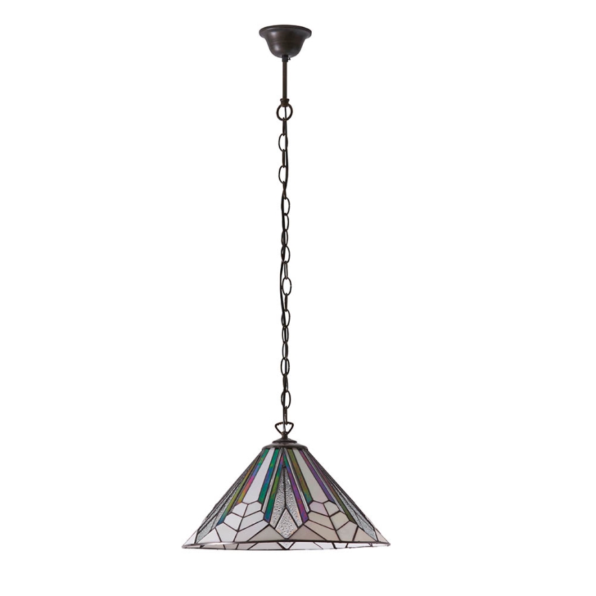 Endon 63937 - Lustre suspenso por corrente Tiffany ASTORIA 1xE27/60W/230V Ø 40 cm