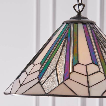 Endon 63937 - Lustre suspenso por corrente Tiffany ASTORIA 1xE27/60W/230V Ø 40 cm