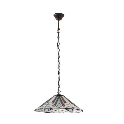Endon 63938 - Lustre Tiffany ASTORIA suspenso por corrente 1xE27/60W/230V Ø 48 cm