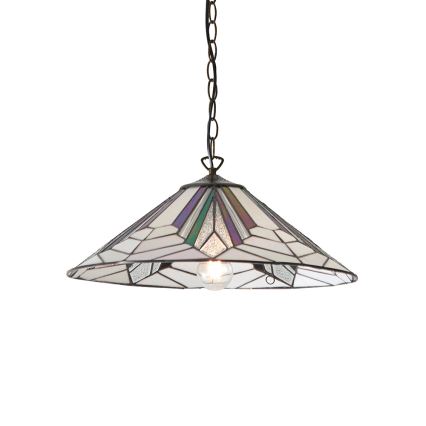 Endon 63938 - Lustre Tiffany ASTORIA suspenso por corrente 1xE27/60W/230V Ø 48 cm