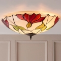Endon 63960 - Luminária de teto Tiffany BOTANICA 2xE27/60W/230V, diâmetro 45 cm