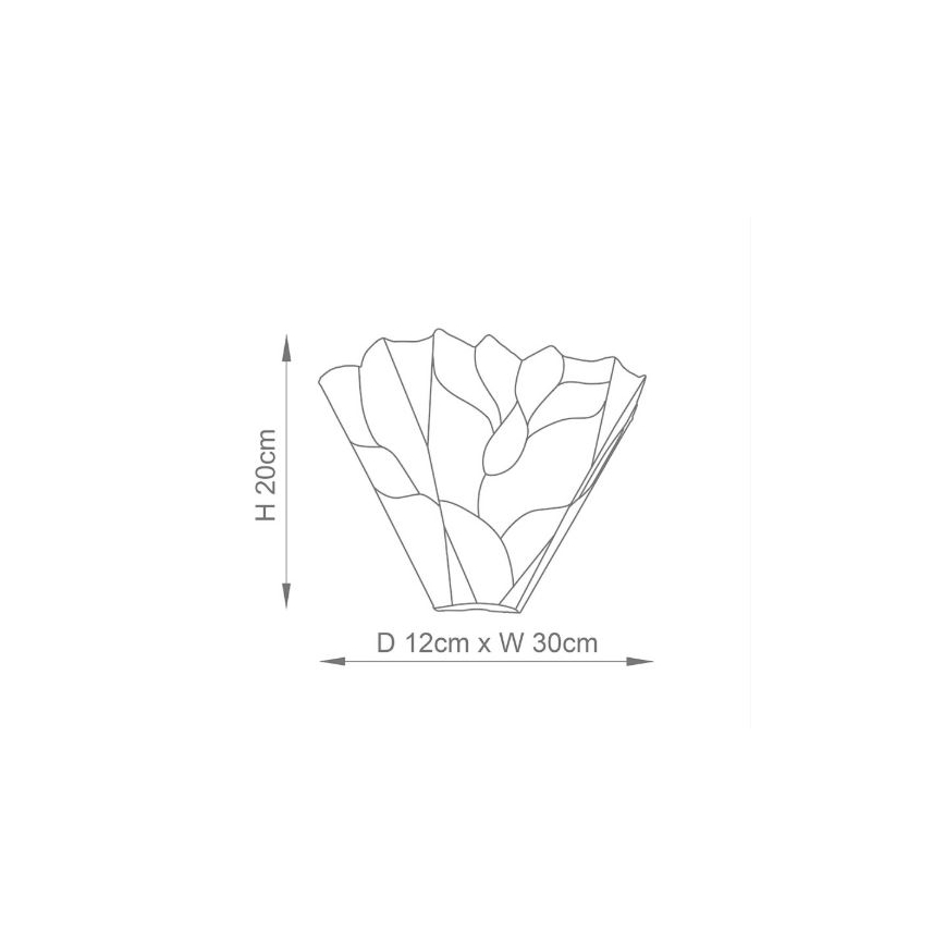 Endon 63964 - Aplique de parede Tiffany BOTANICA 1xE14/40W/230V