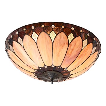 Endon 63973 - Candeeiro de tecto Tiffany BROOKLYN 2xE14/60W/230V Ø 50 cm