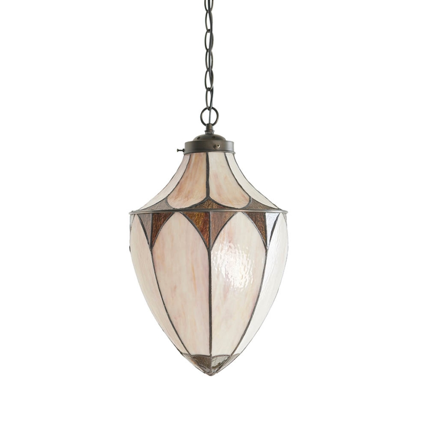 Endon 63974 - Lustre com corrente BROOKLYN 1xE27/60W/230V castanho