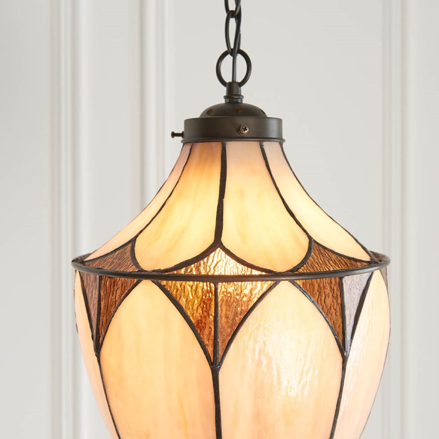 Endon 63974 - Lustre com corrente BROOKLYN 1xE27/60W/230V castanho