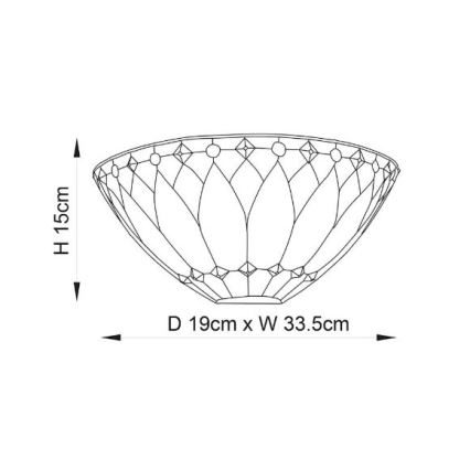 Endon 63983 - Aplique de parede Tiffany BROOKLYN 1xE14/40W/230V