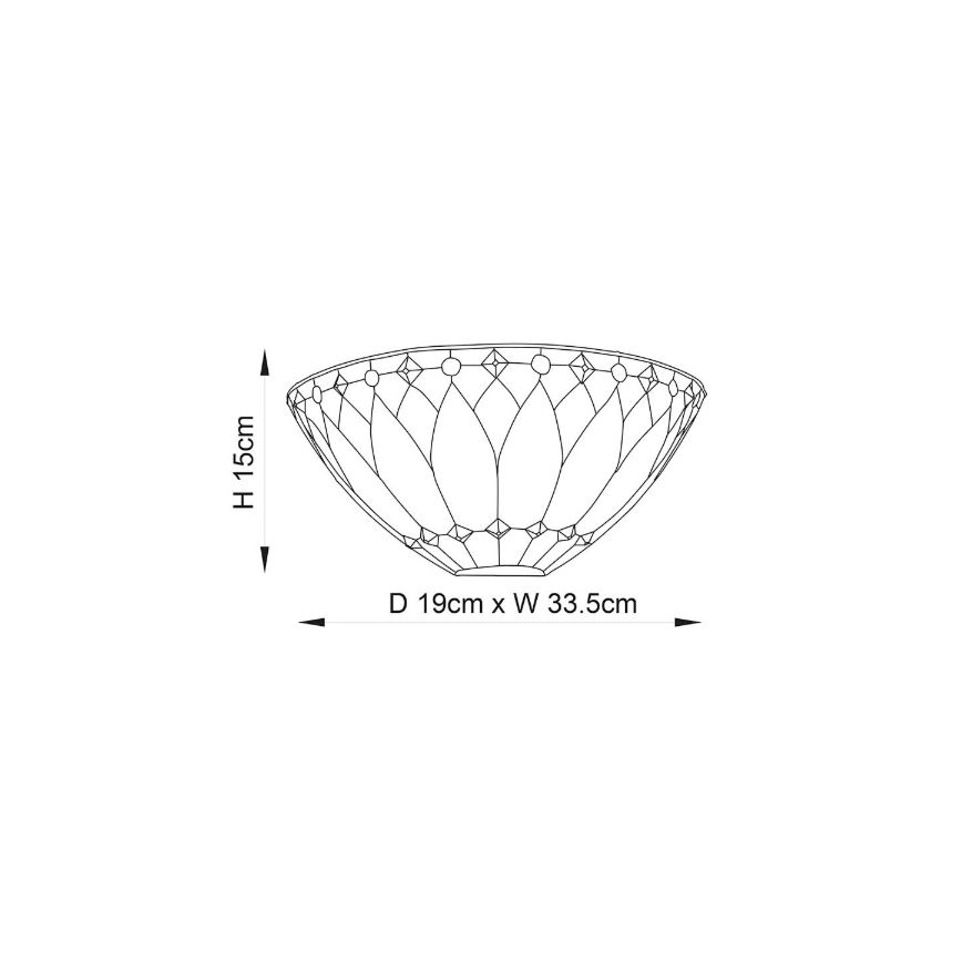 Endon 63983 - Aplique de parede Tiffany BROOKLYN 1xE14/40W/230V