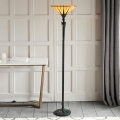 Endon 64042 - Candeeiro de pé Tiffany DARK STAR 1xE27/60W/230V diâmetro 42 cm