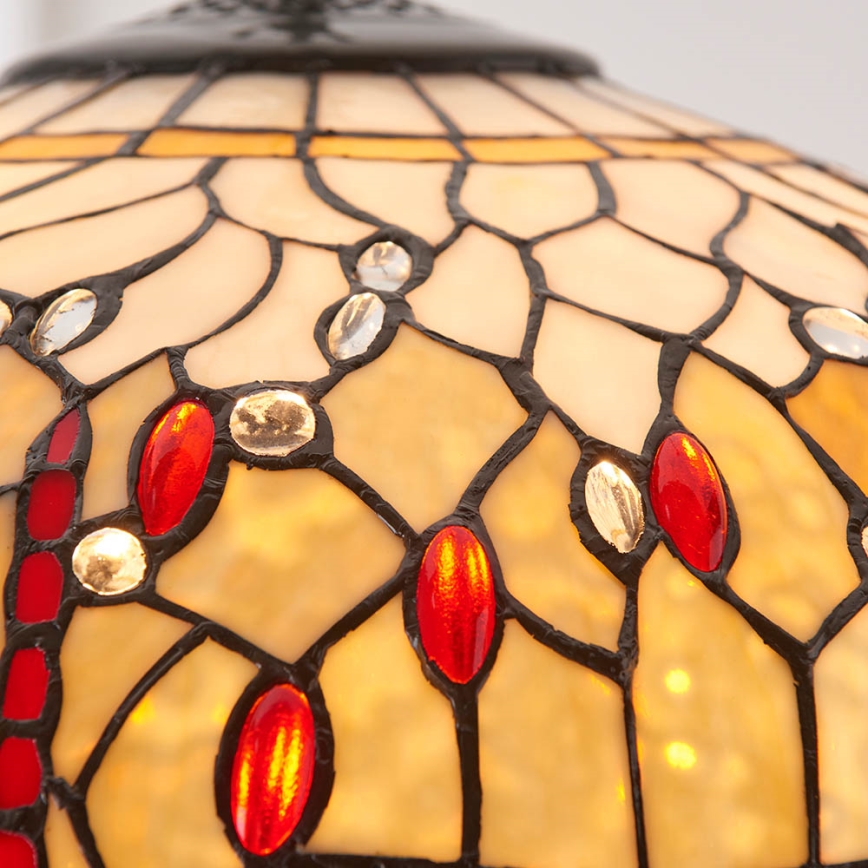 Endon 64079 - Lustre suspenso em corrente Tiffany DRAGONFLY 3xE27/60W/230V Ø 50 cm