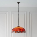Endon 64082 - Lustre com corrente Tiffany DRAGONFLY 3xE27/60W/230V Ø 50 cm