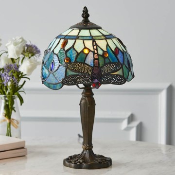 Endon 64088 - Candeeiro de mesa Tiffany DRAGONFLY 1xE14/7W/230V Ø 20 cm