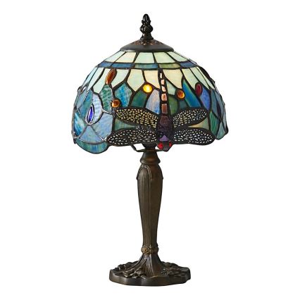 Endon 64088 - Candeeiro de mesa Tiffany DRAGONFLY 1xE14/7W/230V Ø 20 cm
