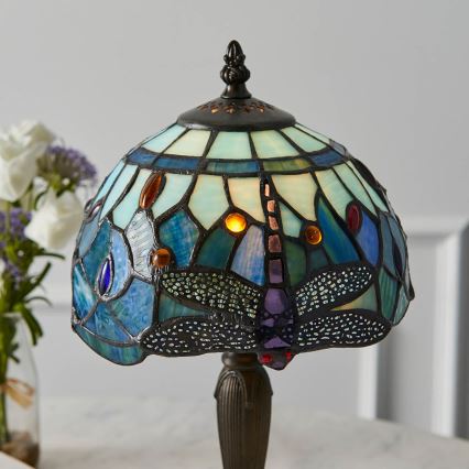 Endon 64088 - Candeeiro de mesa Tiffany DRAGONFLY 1xE14/7W/230V Ø 20 cm
