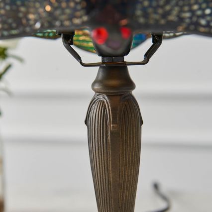 Endon 64088 - Candeeiro de mesa Tiffany DRAGONFLY 1xE14/7W/230V Ø 20 cm
