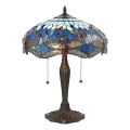 Endon 64089 - Candeeiro de mesa Tiffany DRAGONFLY 2xE27/60W/230V diâmetro 41 cm