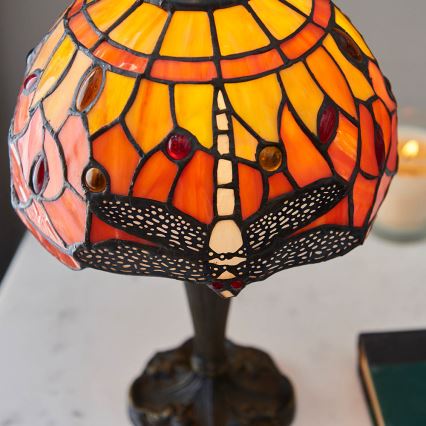 Endon 64091 - Candeeiro de mesa Tiffany DRAGONFLY 1xE14/7W/230V Ø 20 cm