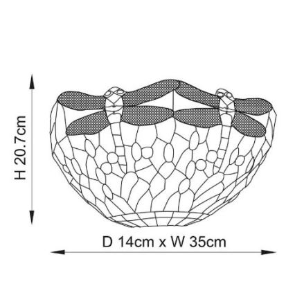 Endon 64102 - Aplique de parede DRAGONFLY 1xE14/40W/230V