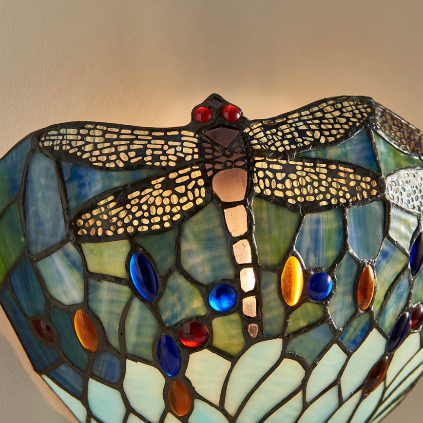 Endon 64102 - Candeeiro de parede Tiffany DRAGONFLY 1xE14/40W/230V