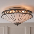 Endon 64145 - Candeeiro de teto Tiffany FARGO 2xE27/60W/230V diâmetro 41,5 cm