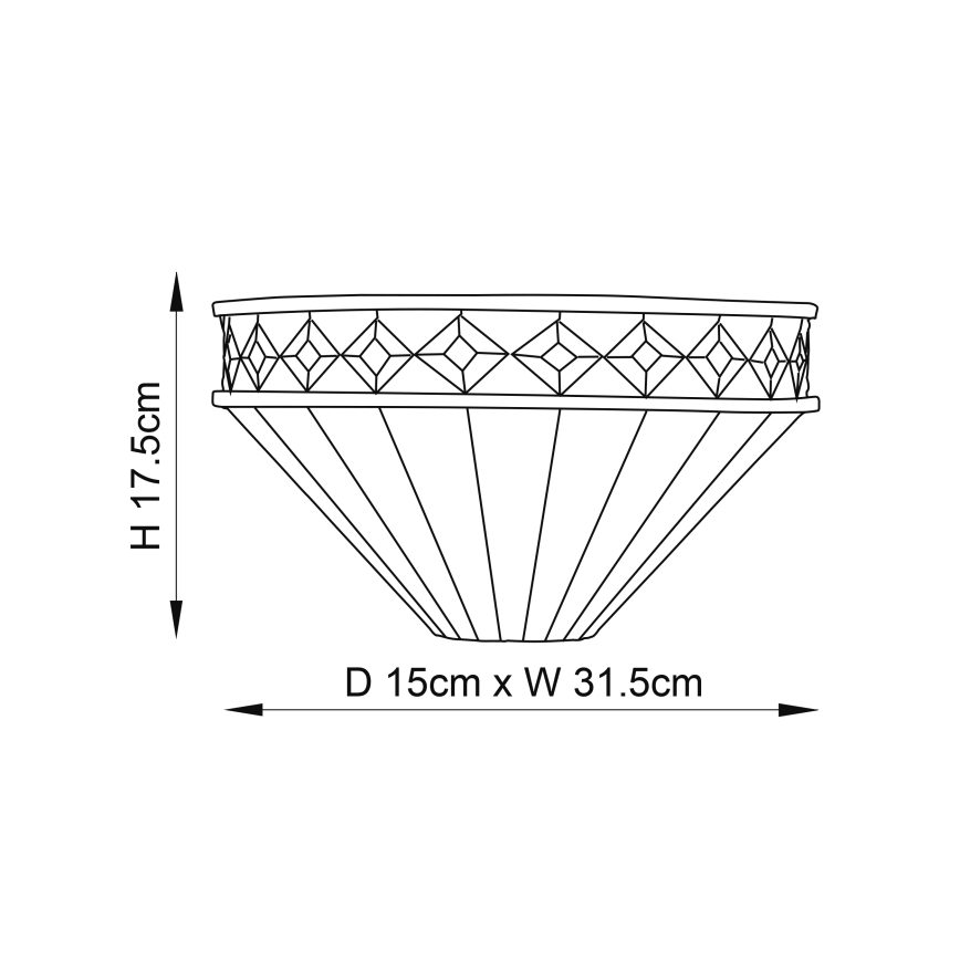 Endon 64149 - Aplique de parede Tiffany FARGO 1xE14/40W/230V