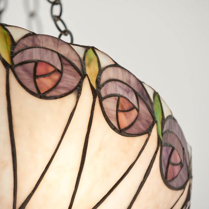 Endon 64175 - Lustre suspenso por corrente Tiffany HUTCHINSON 3xE27/60W/230V Ø 40 cm