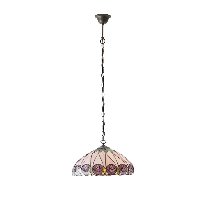 Endon 64176 - Lustre de corrente Tiffany HUTCHINSON 1xE27/60W/230V Ø 40 cm