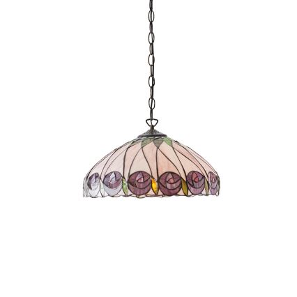 Endon 64176 - Lustre de corrente Tiffany HUTCHINSON 1xE27/60W/230V Ø 40 cm