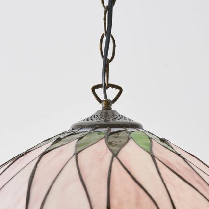 Endon 64176 - Lustre de corrente Tiffany HUTCHINSON 1xE27/60W/230V Ø 40 cm