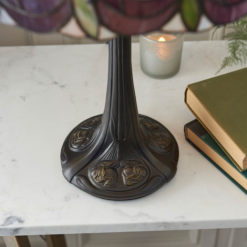 Endon 64177 - Candeeiro de mesa Tiffany HUTCHINSON 1xE27/60W/230V diâmetro 40 cm