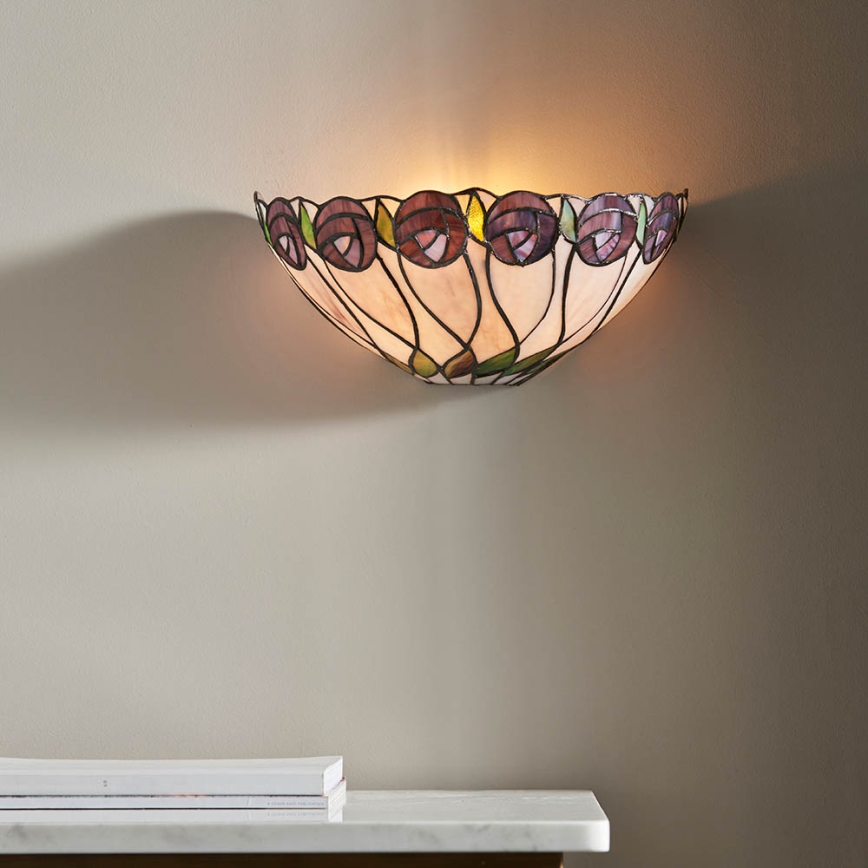 Endon 64178 - Aplique de parede Tiffany HUTCHINSON 1xE14/40W/230V